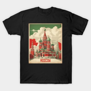 Moscow Russia Vintage Tourism Poster T-Shirt